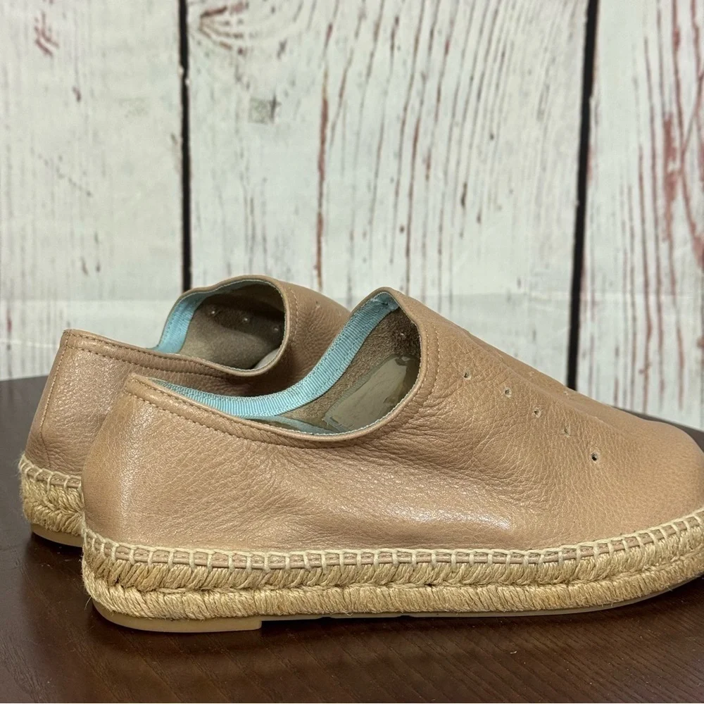 Rag & Bone New York Tan Slouchy Leather & Espadrilles Loafer Flat women’s 7 EUC